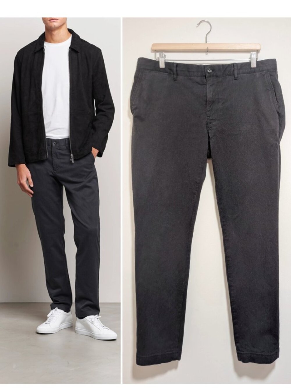 J.Lindeberg | Chaze Flannel Twill Trousers in Charcoal